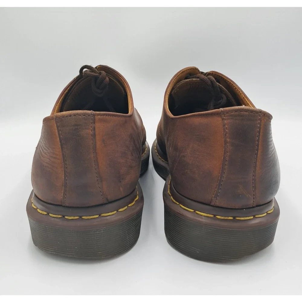 Size 13 - Dr Martens 1461 Brown Crazy Horse Leather Platform Oxford Shoes